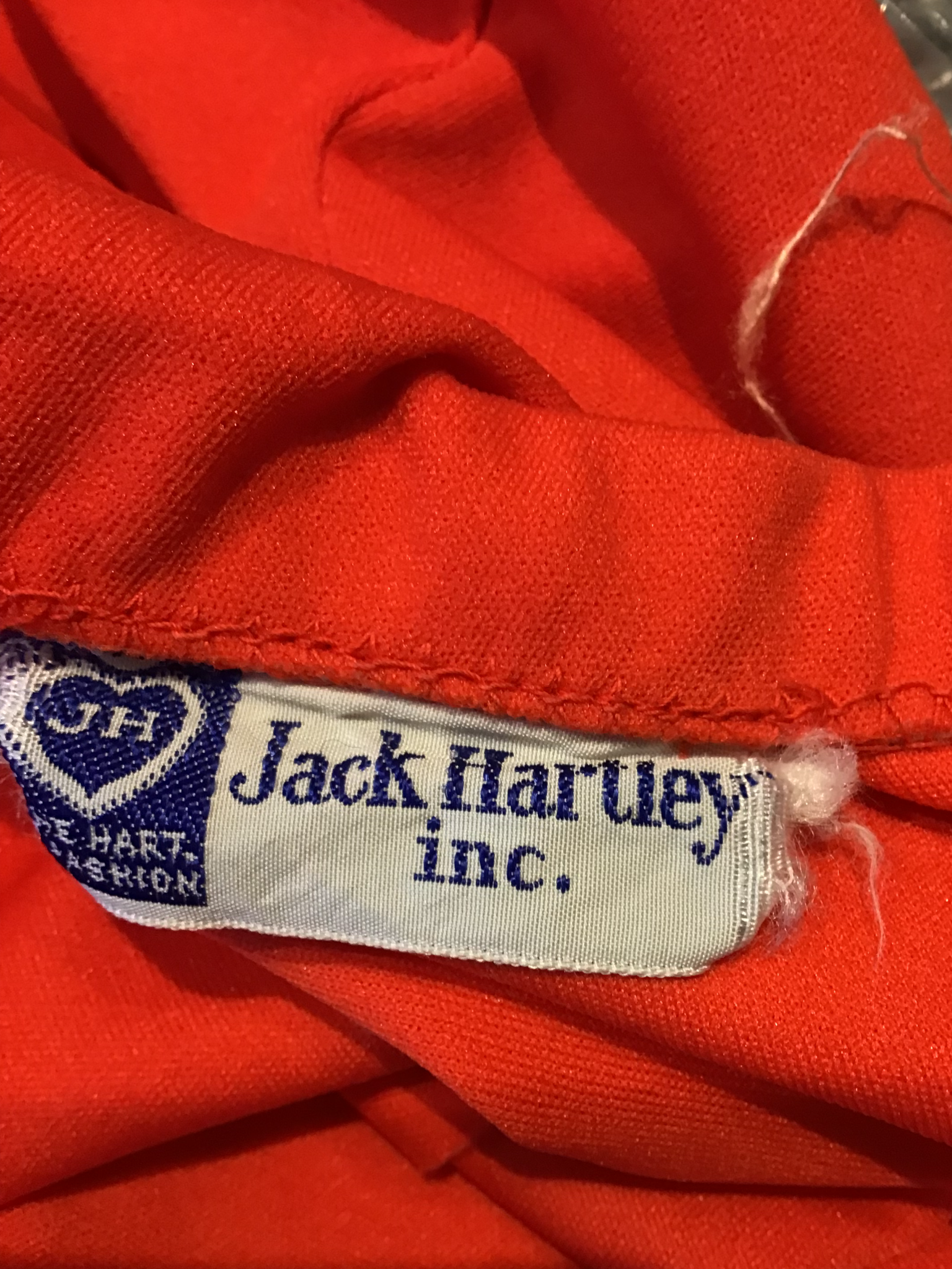 1970s  Jack Harley Polyester Halter Dress with Rhinestone trim Size 6