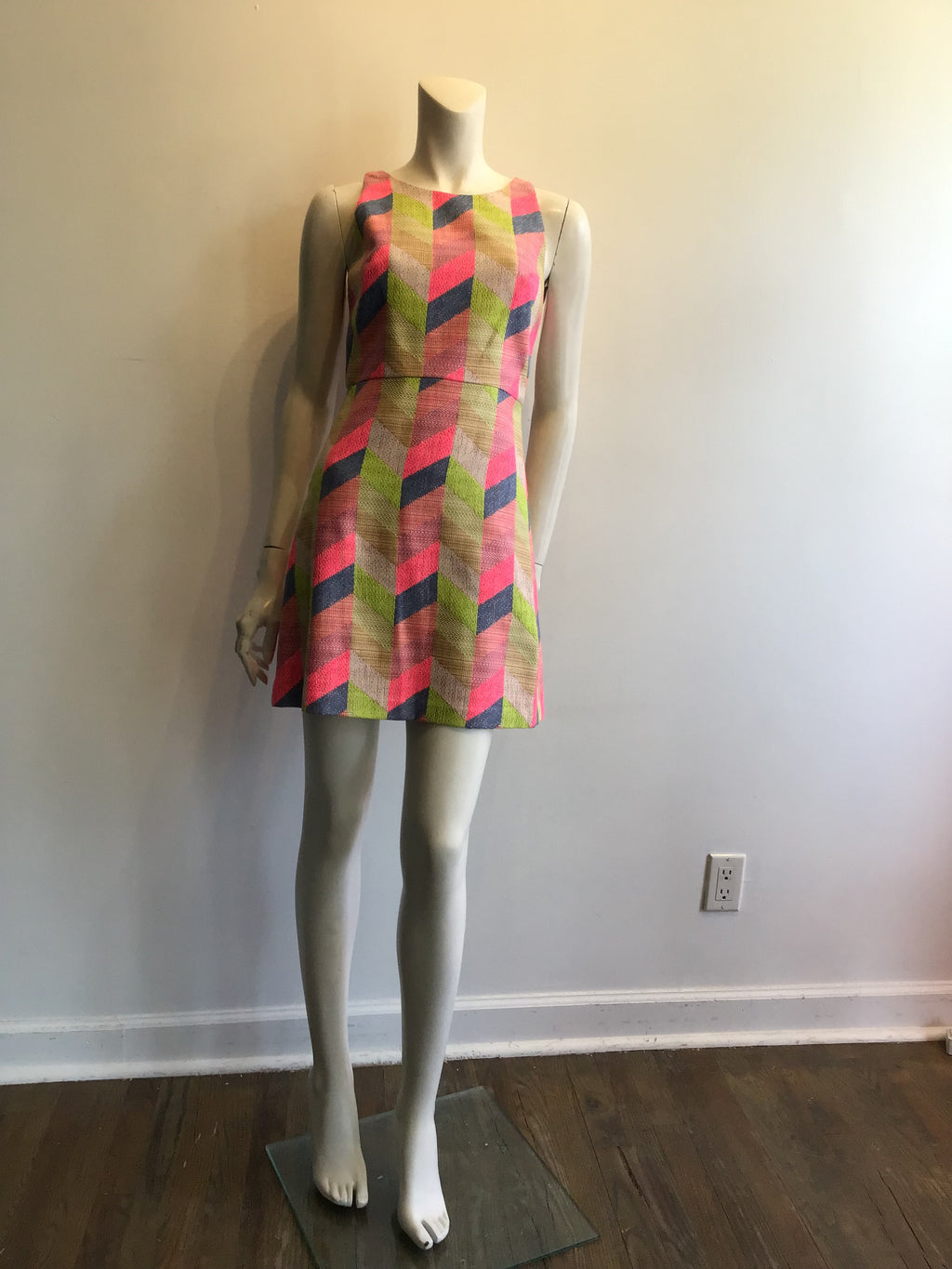 2000’s Mills Multicolor Cotton Blend Mini Dress Size 4