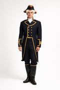 Admiral Nelson Double-Breasted Dark Navy Blue Suit, 18th Century Men's Costume Rental