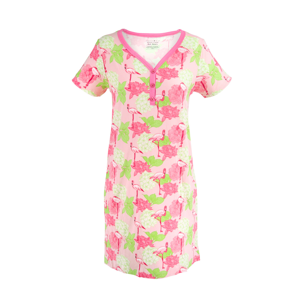 Amanda Blu Hydrangea Flamingo Nightgown