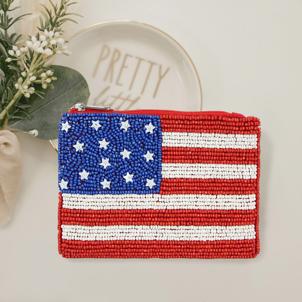 American Flag Coin Pouch
