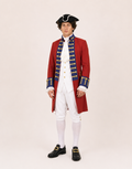 American Patriot, Red Jacket, 18th Century Men's Costume Rental
