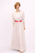 Authentic Edwardian White Cotton Jacket & Skirt - Day Suit, Costume Rental