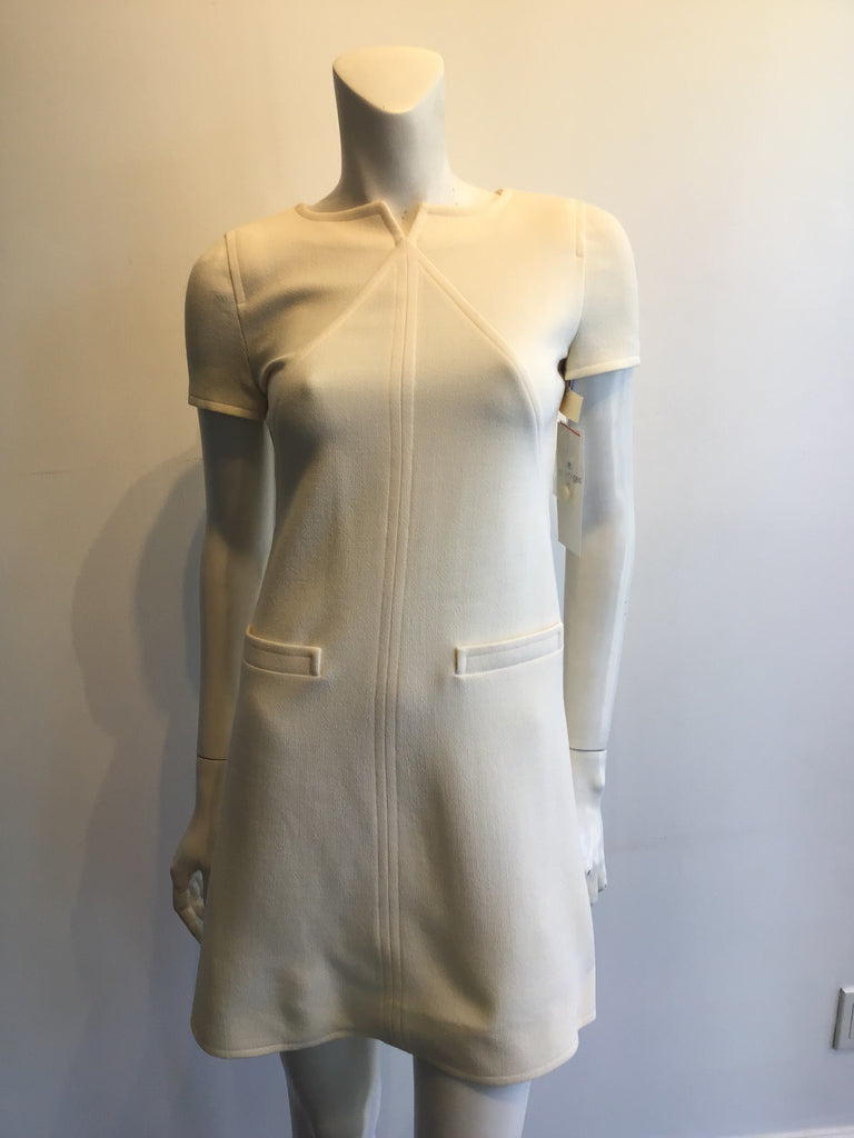 1990's Courréges Wool Cream Dress SIZE 4
