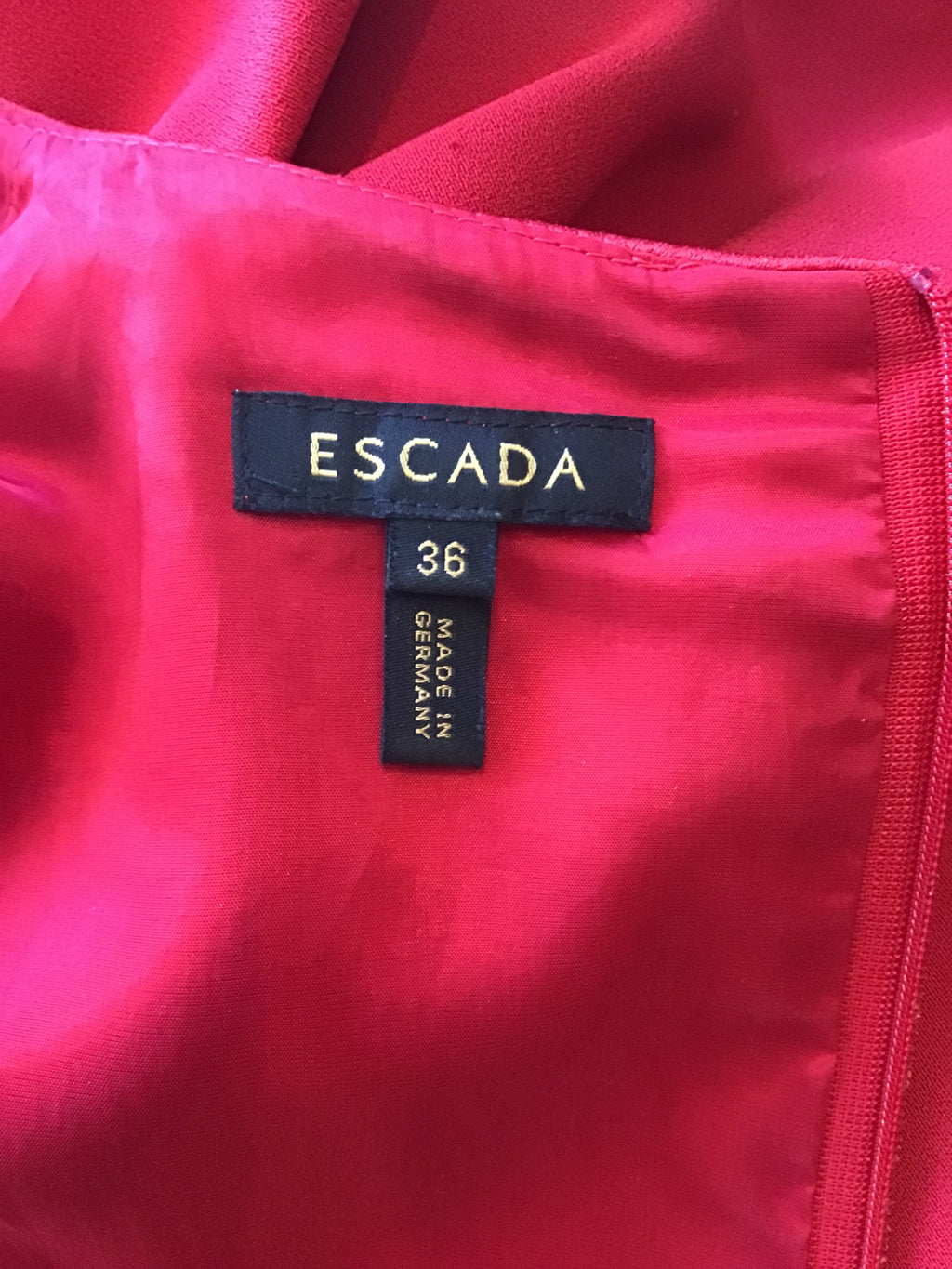 1990’s Escada Red Silk Blend Cocktail Dress Size 8