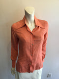 1970’s Valentino Orange Silk Blouse Size 6