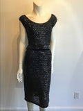 1960’s 2 Piece Black Sequined Evening Ensemble Size 2