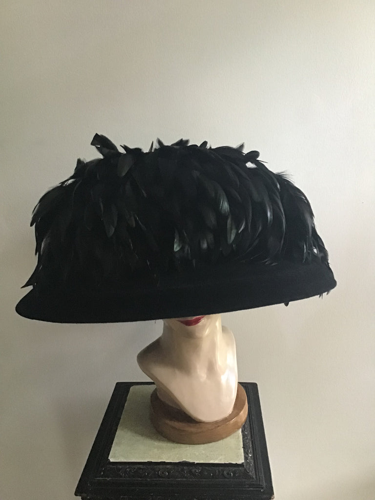 1999 B Michael Couture Hat with Feathers