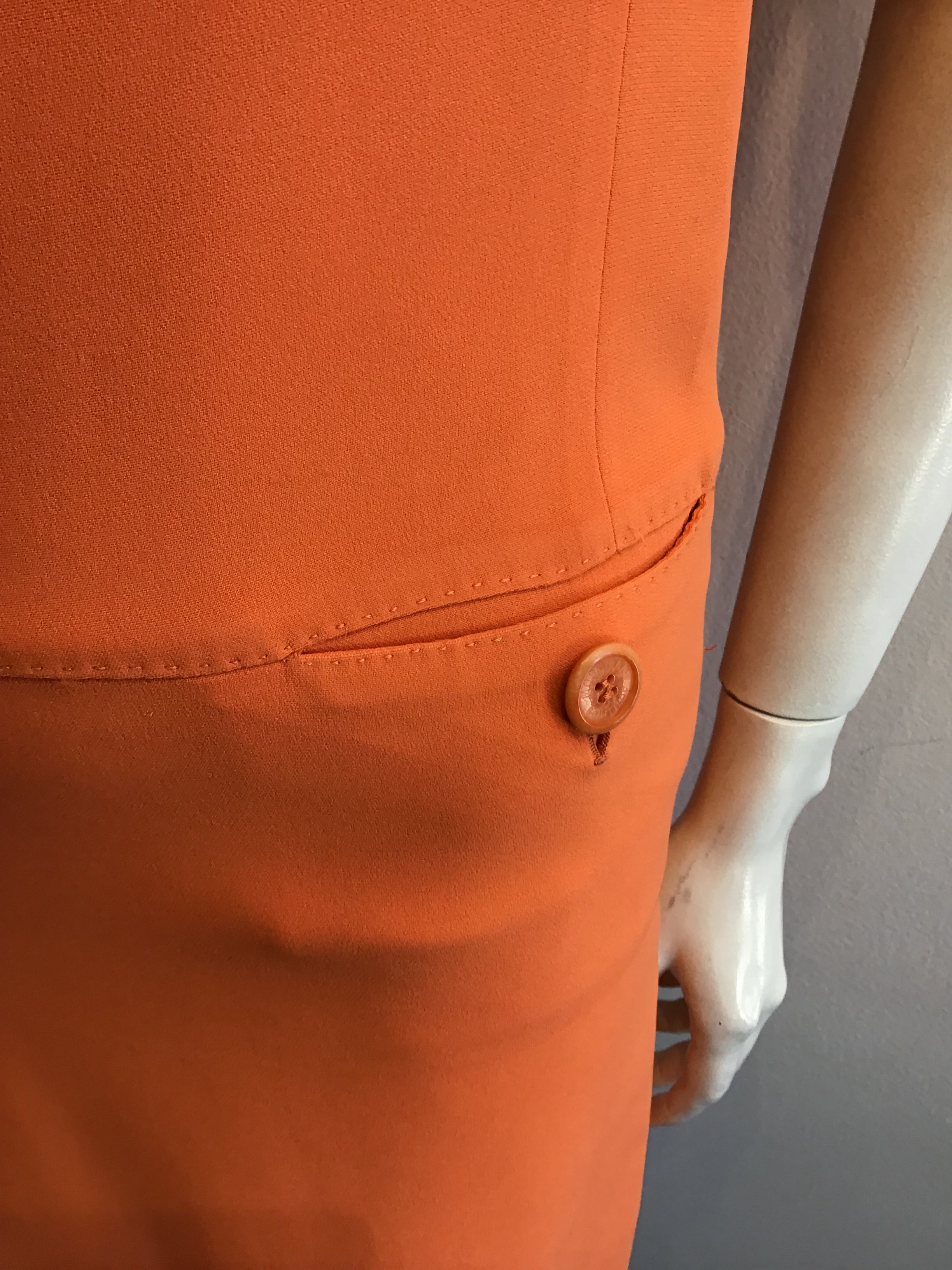 2000’s Orange Lycra Cotton Blend Dress Size 4