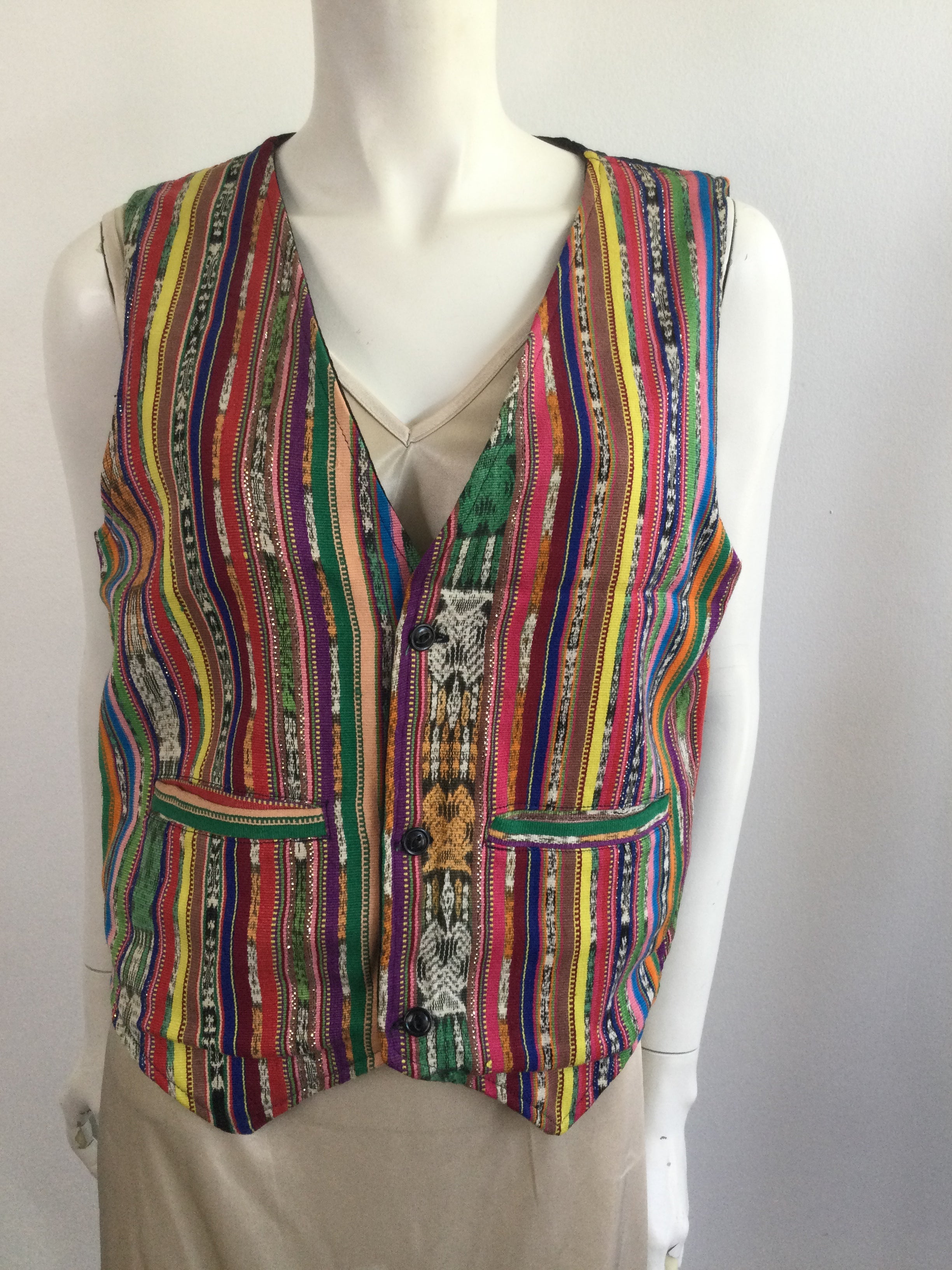 1970s Ctoon Multicolor VestSize 8