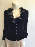 1980’s Black Velvet and Satin Jacket Size 8