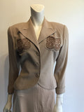1980’s Tan Rayon Zelda Jacket Size 6 Petit