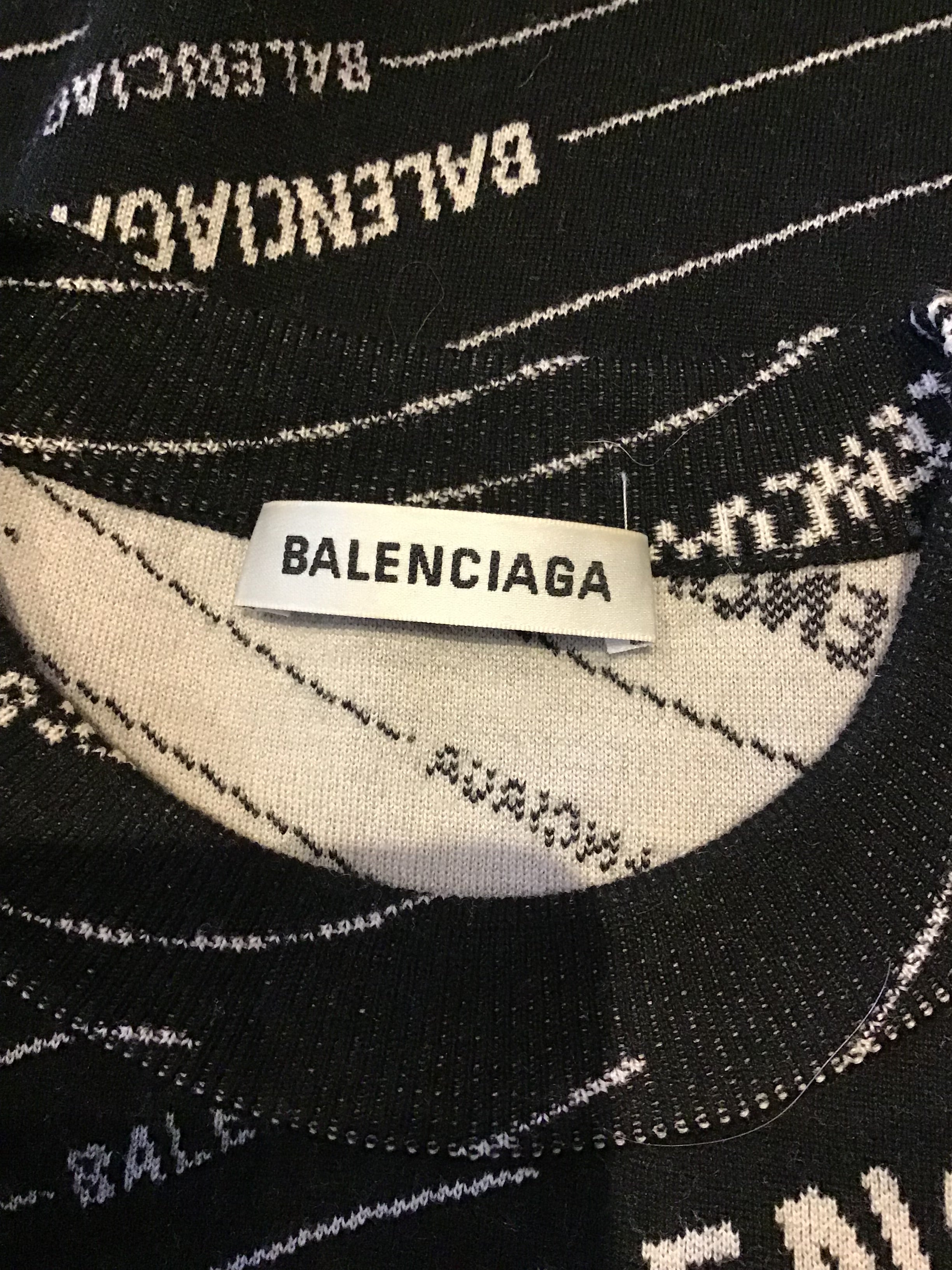 2000’s Balenciaga Wool Black and White Sweater Size XS