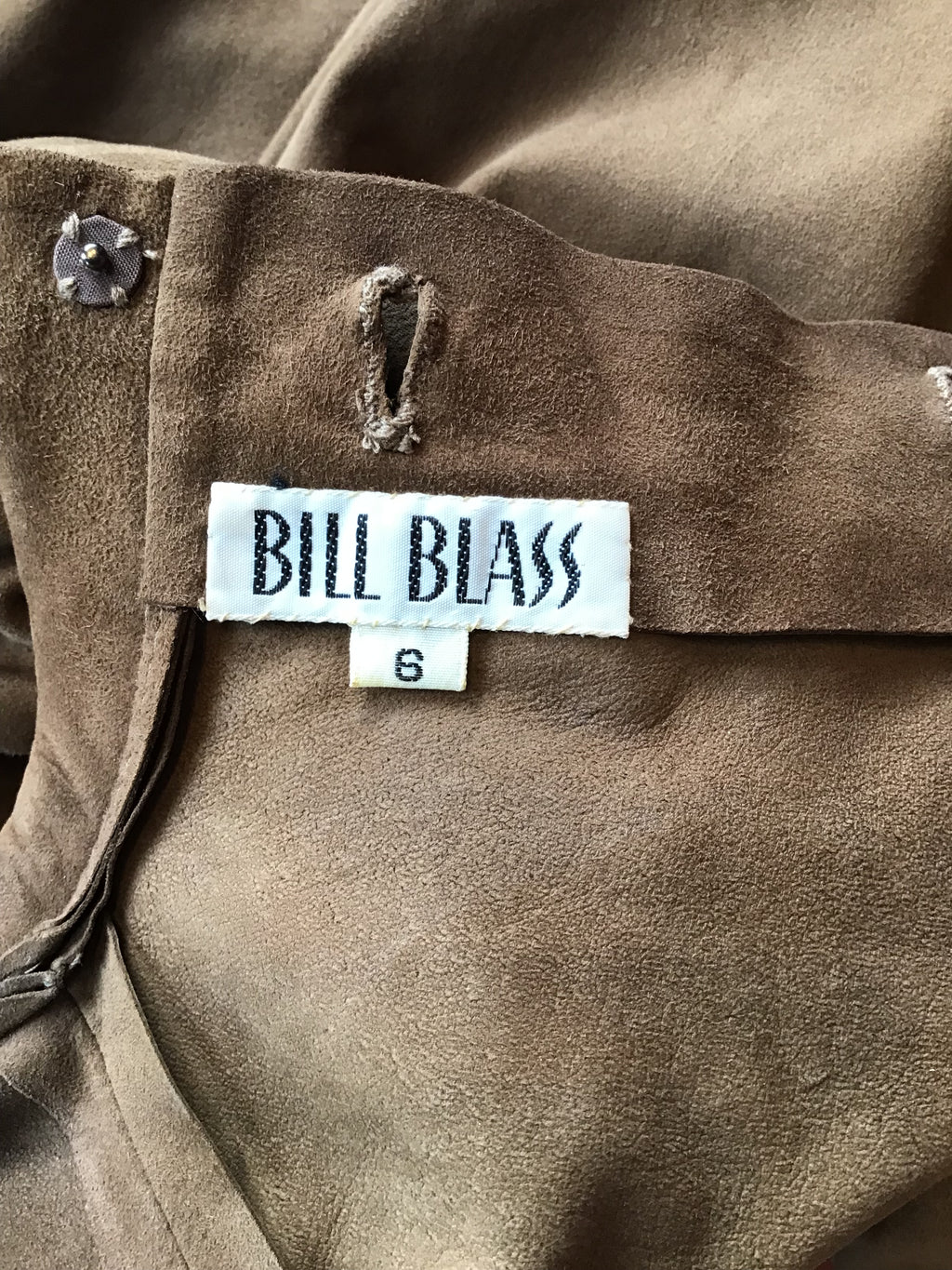1980’s Coffee Brown Ultra Suede Top Size 6