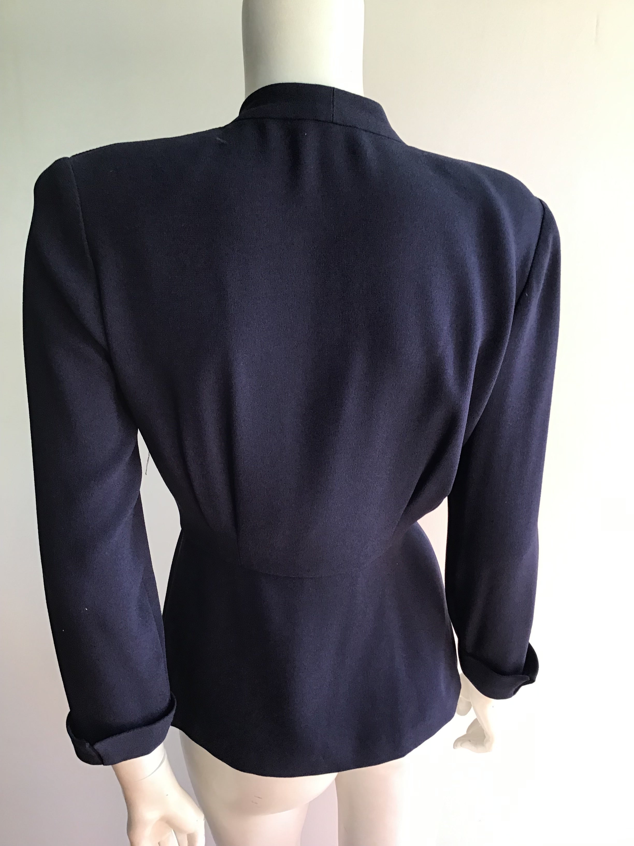 1980’s Blue Crepe Zelda Jacket Size 4