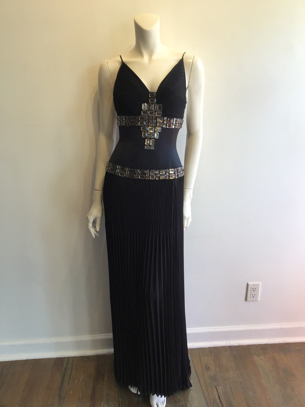 2000’s Roberto Cavalli Black Silk Blend Evening Dress Size 6