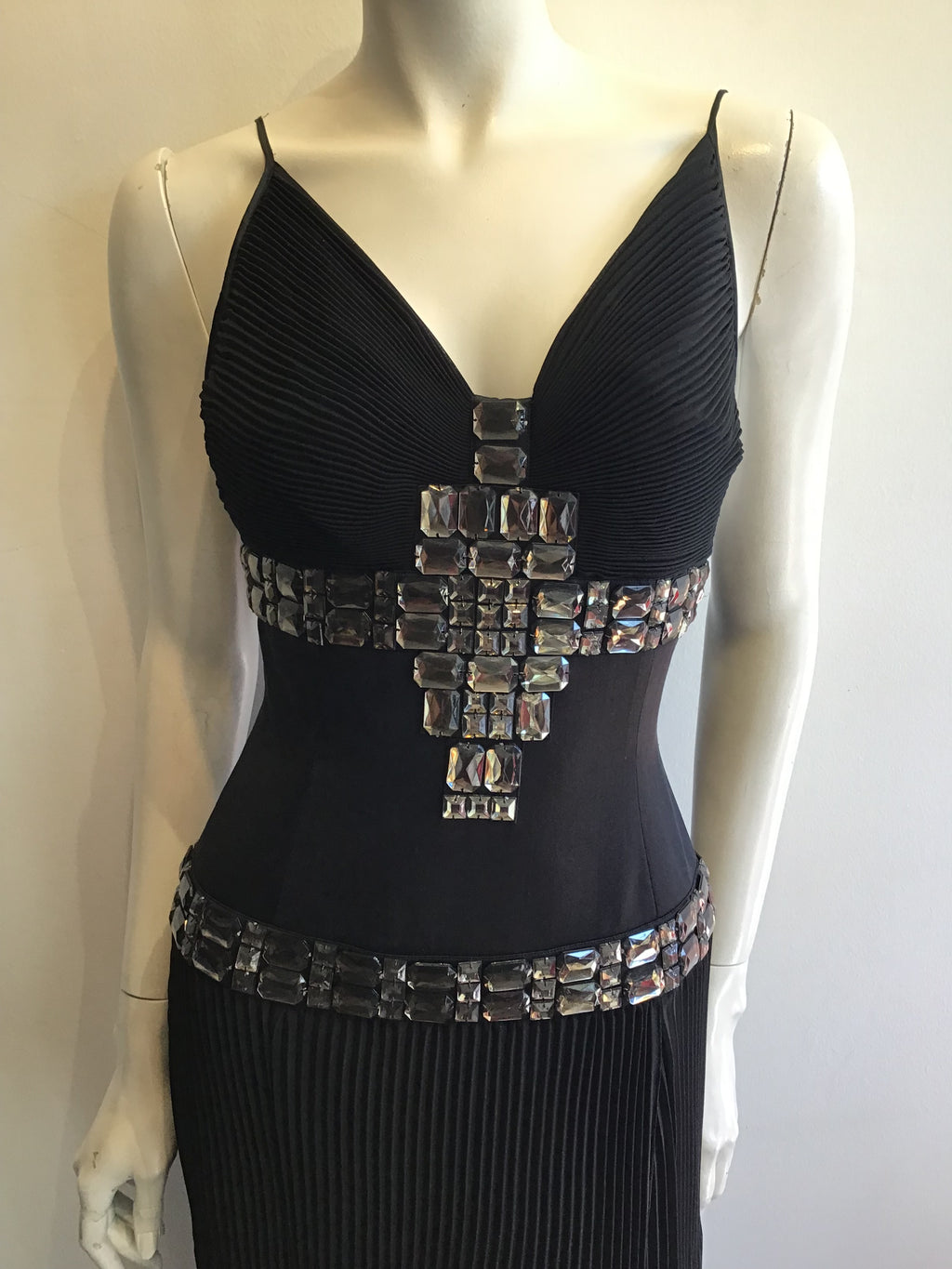 2000’s Roberto Cavalli Black Silk Blend Evening Dress Size 6