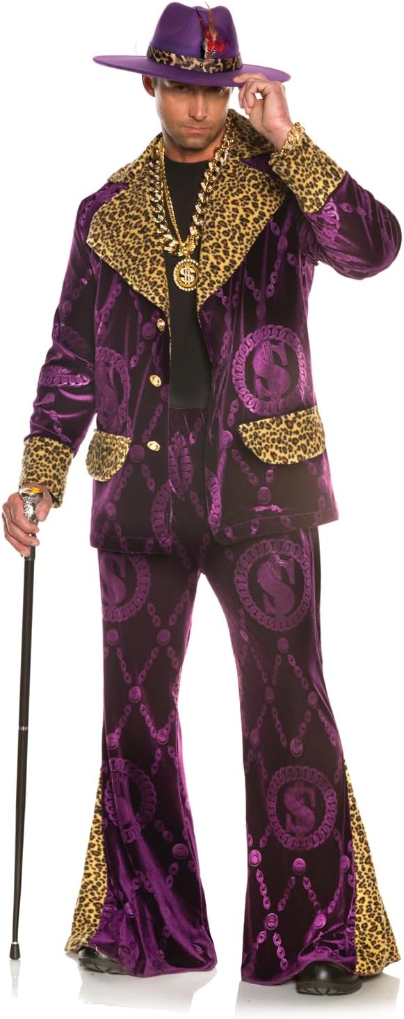 Men's Big Playah Purple Velvet Costume