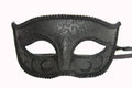 Black Embossed Half Mask