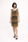 Black & Gold Beaded Flapper Dress 1920's, Women's Costume Rental