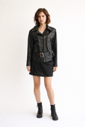 Black Greaser Jacket, 1950's Women's Costume Rental