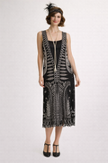Black Ibsen Beaded Flapper Dress 1920's, Women's Costume Rental
