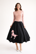 Black with Pink Poodle Skirt, 1950's Women's Costume Rental