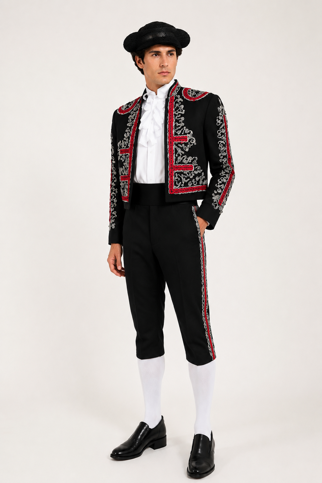 Black/Red Bullfighter Matador Uniform, Men’s International Costume Rental