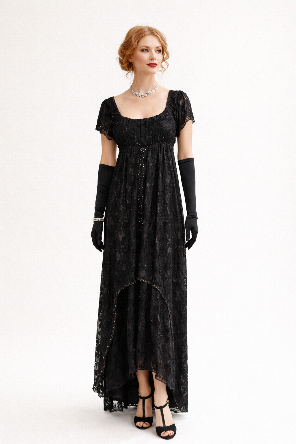 Black Titanic Edwardian Dress, Women's Costume Rental