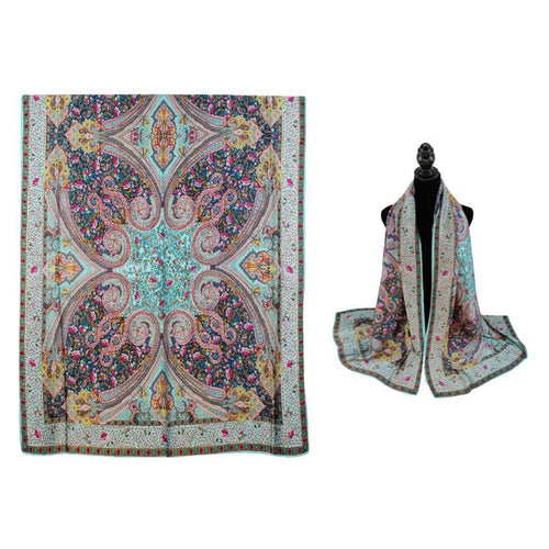 Decorative scarf with intricate patterns 