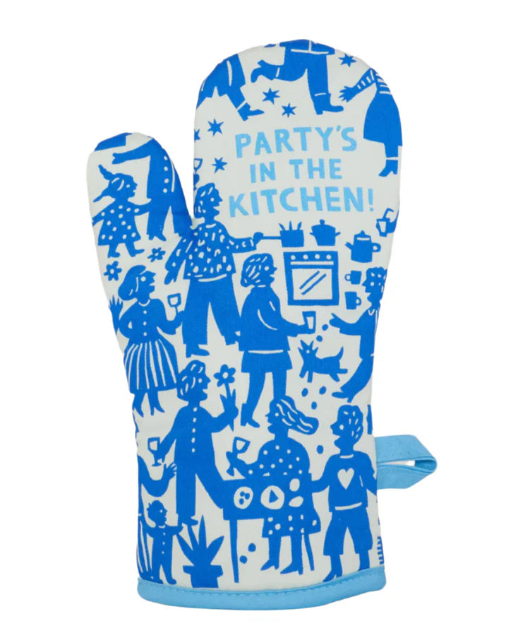 Blue Q Bitches Party In The Kitchen Oven Mitt front