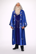 Blue & Silver Star Wizard Robe, Men's Fictional Character Costume Rental