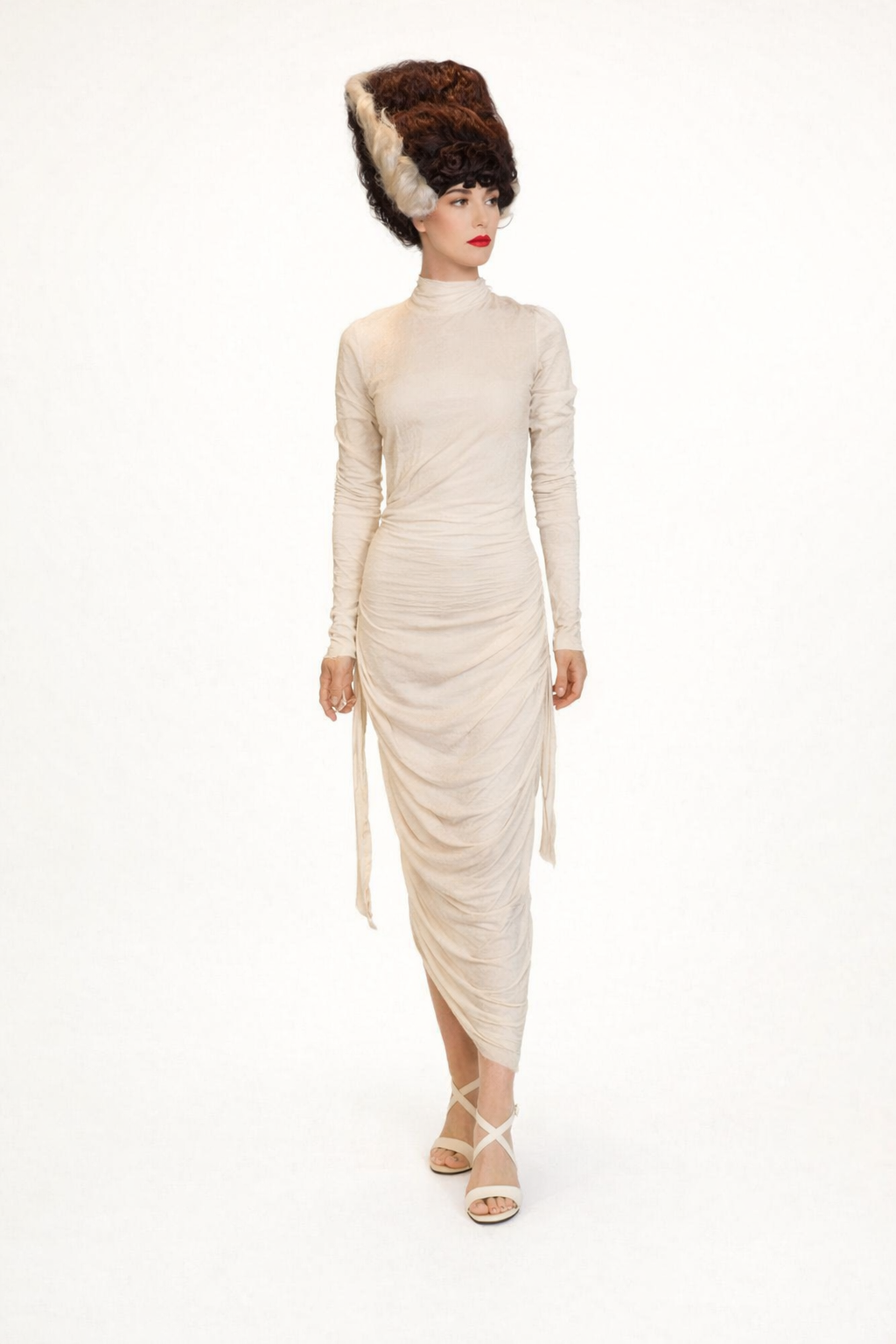 Bride of Frankenstein, Cream White Dress - Women's Horror Costume Rental
