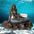 Bronze Look Resin Mermaid Votive Candle Holder