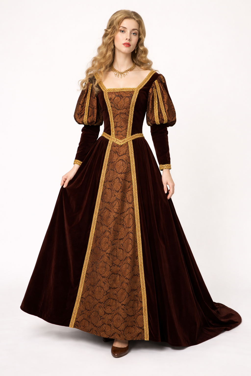 Brown Renaissance Gown Costume Rental