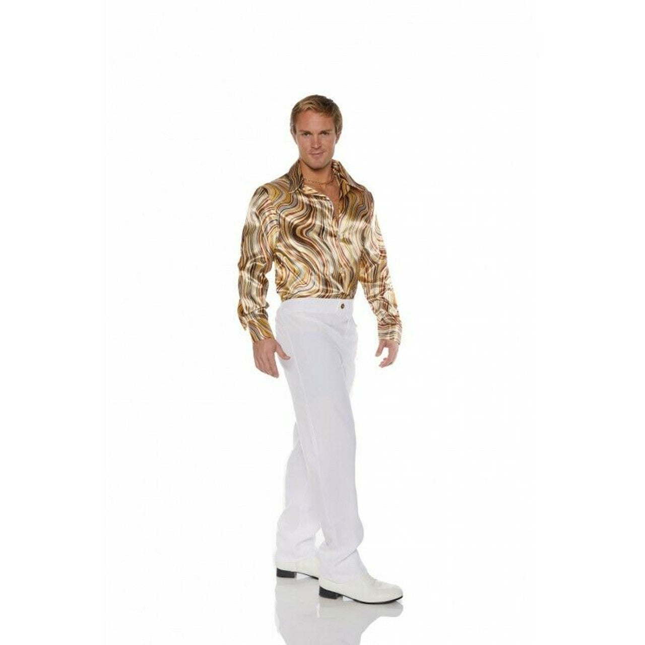 Brown Swirl Disco Shirt Costume
