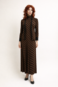 Brown & Black Striped Halter & Jacket 1970's Women's Costume Rental