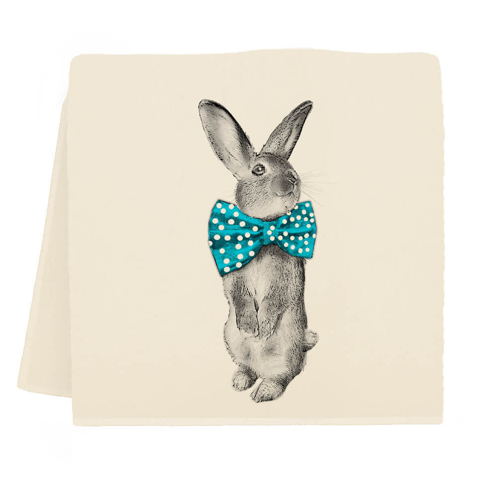 Bunny Bowtie Tea Towel