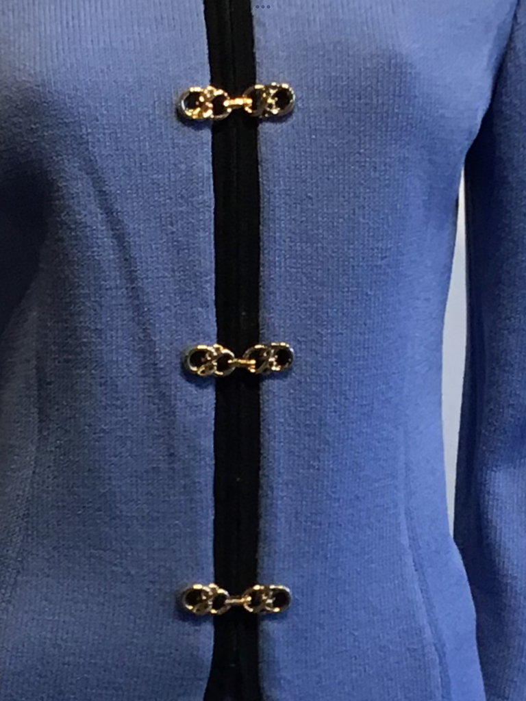 1980’s St John Periwinkle Blue Rayon Knit Suit size 8