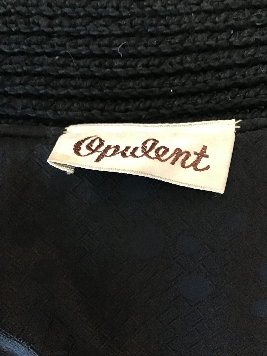 1980’s Opulent Hand Stenciled Black Cocoon Coat Size 10