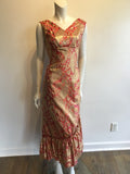 1960’s Pink and Gold Lamé Evening Gown Size 12