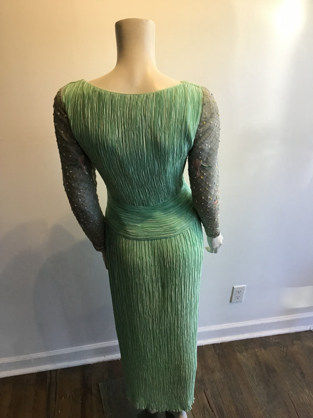 1980’s Mint Green Mary McFadden Evening Gown Size 2
