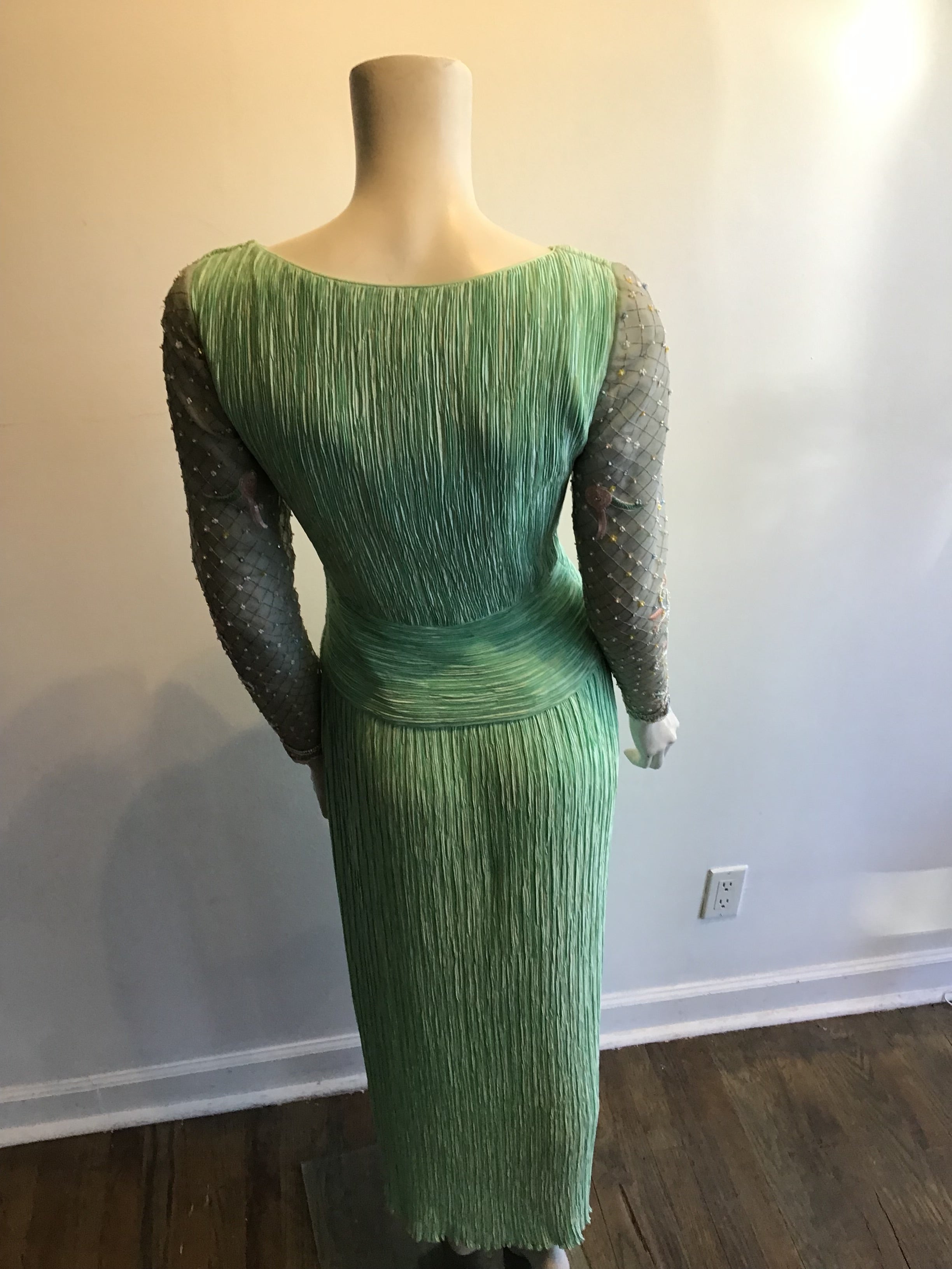 1980’s Mint Green Mary McFadden Evening Gown Size 2