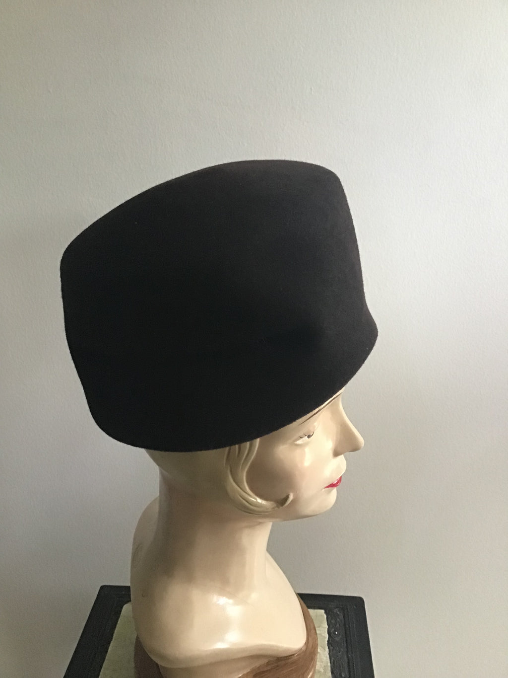 1960s Adolfo II Brown Toque Hat