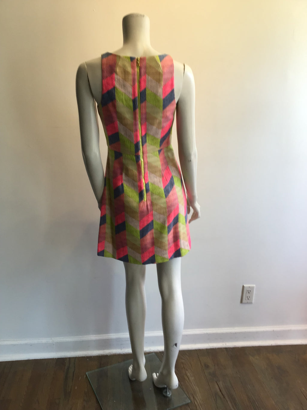 2000’s Mills Multicolor Cotton Blend Mini Dress Size 4