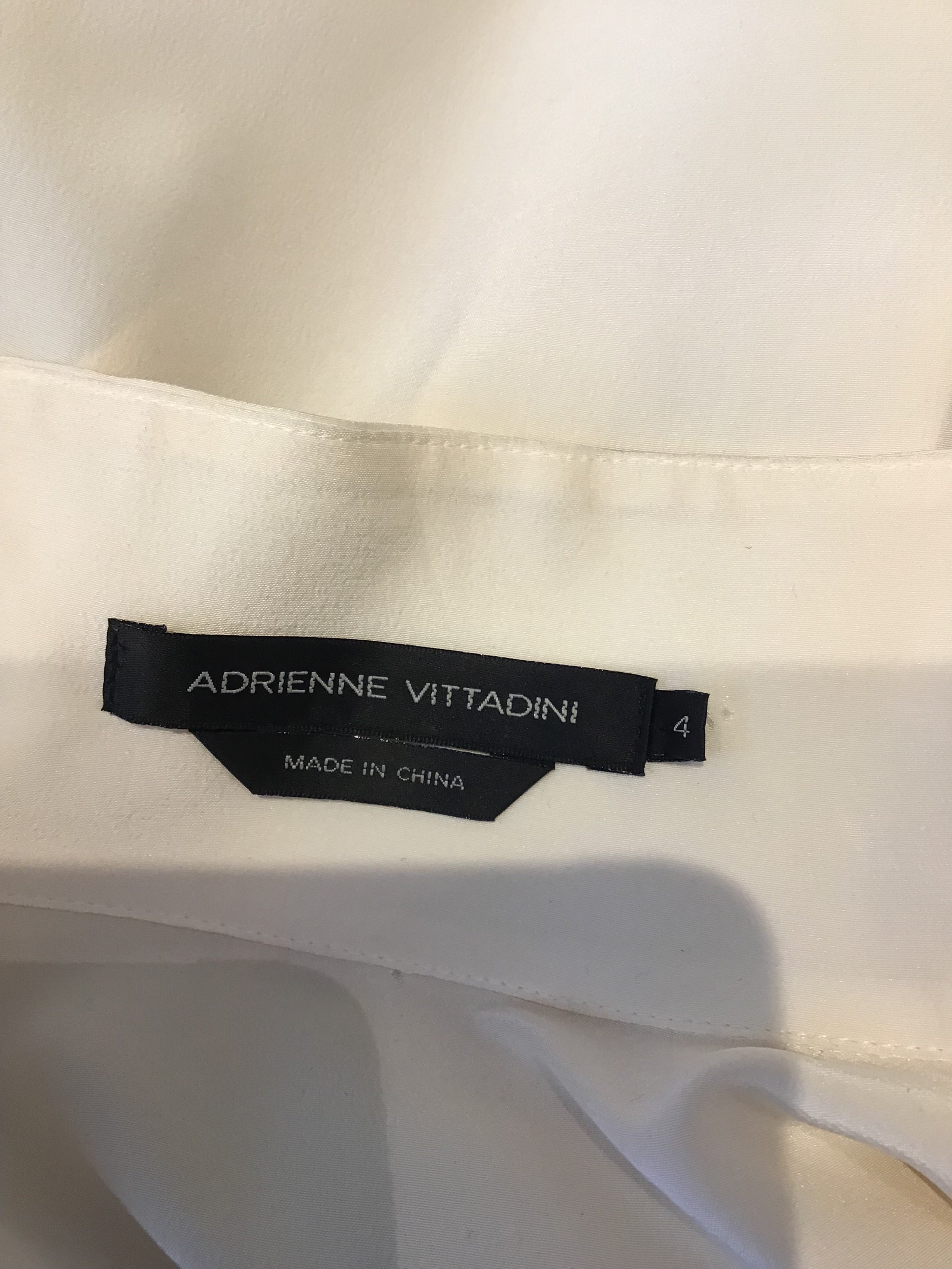 1990’s Silk Andrienne Vittadini Cream Blouse Size 4