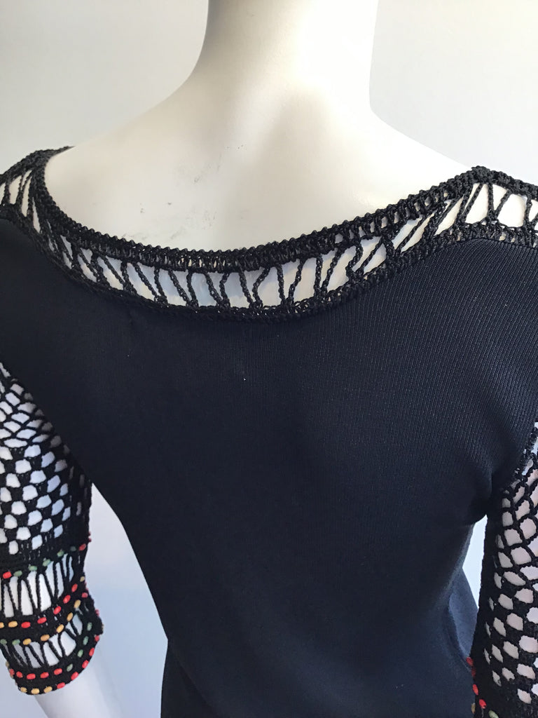 1990s Vicoise Vlack Knitted Top by Joseph A Size 6