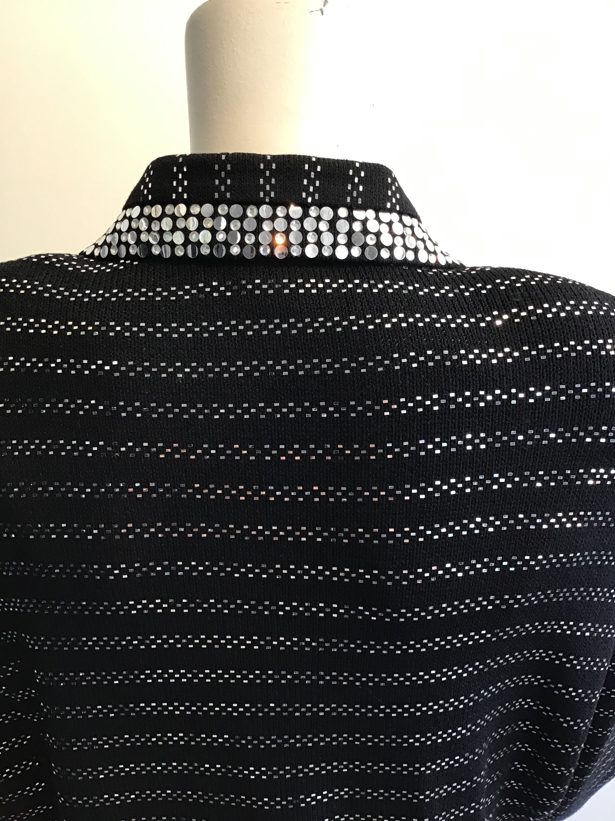 ST JOHN KNIT BLAZER WITH RHINESTONES