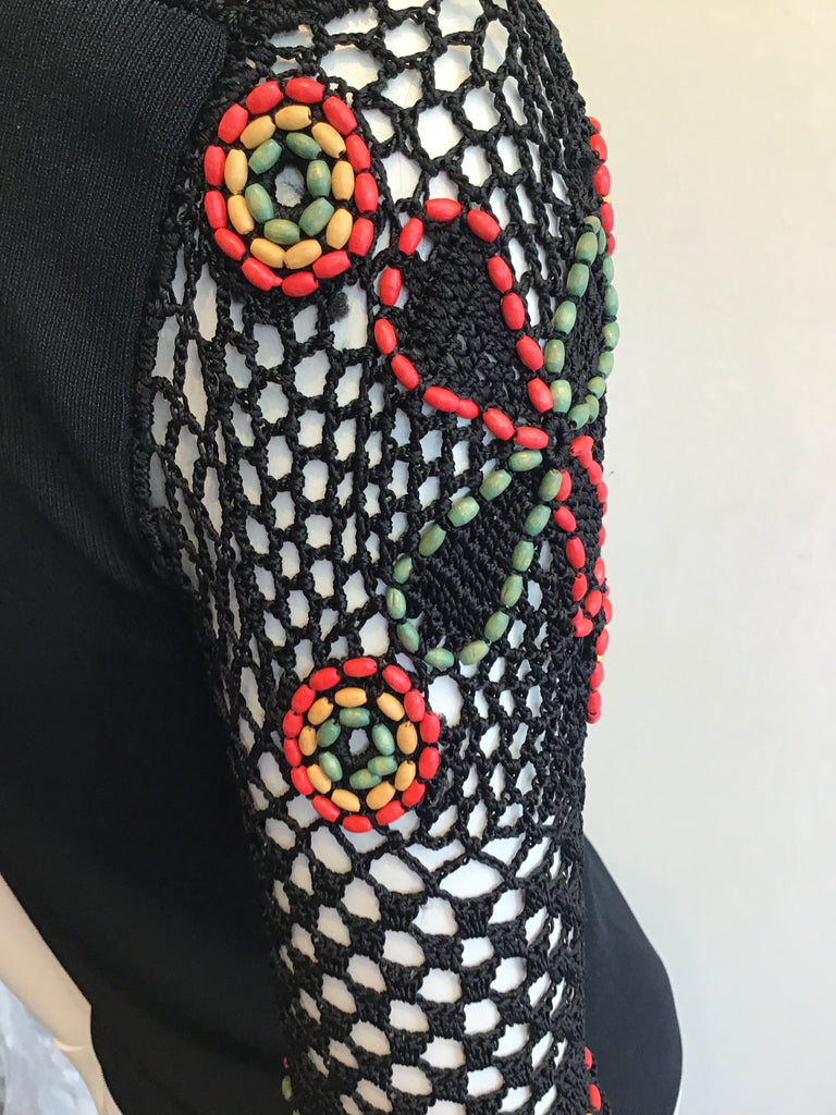 1990s Vicoise Vlack Knitted Top by Joseph A Size 6