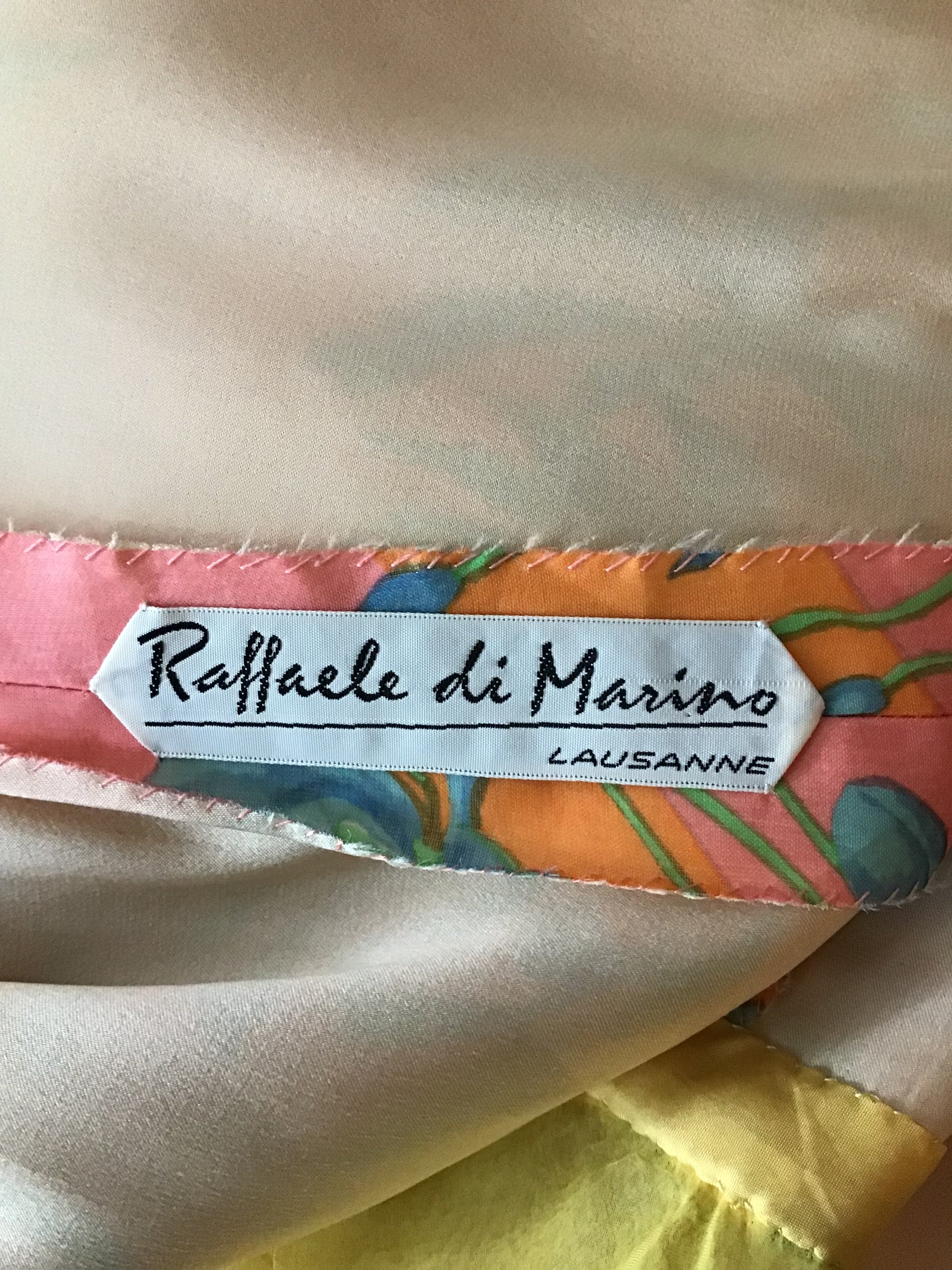 1960s multicolor Silk Organza Dress by Raffaele di Marino size 4